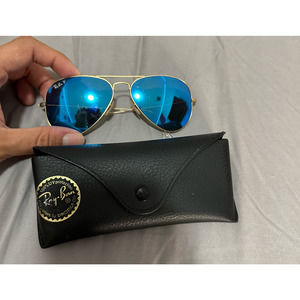 Ray-Ban P Aviator Sunglasses Gold Trim